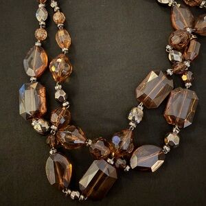Chic Brown Beaded Necklace